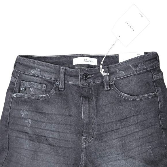 KanCan High Rise Leo Ankle Skinny Dark Grey Hem Jeans Women Sz 11/29 KC9216DG - Picture 5 of 7